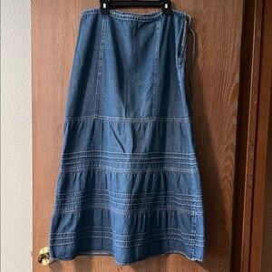 St. John Collection Blue Maxi Skirt